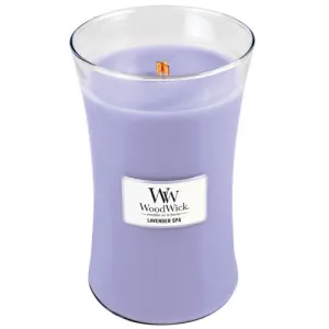 WoodWick Lavender Spa vonná svíčka s dřevěným knotem 609,5 g