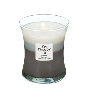 WoodWick Warm Woods vonná svíčka s dřevěným knotem 275 g