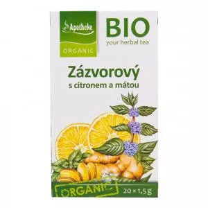 Apotheke Čaj Zázvorový s citronem a mátou 30 g BIO   MEDIATE