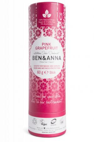 Ben & Anna Tuhý deodorant (60 g) - Růžový grapefruit - s příjemnou ovocnou vůní