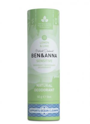 Ben & Anna Tuhý deodorant Sensitive (60 g) - Citrón a limetka