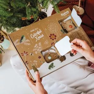 Blossombs Semínkové bomby - Dárková sada vánočních ozdob (7 ks) - originální vánoční dekorace