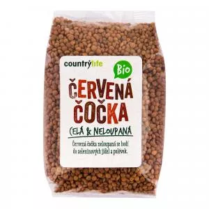 Country Life Čočka červená celá neloupaná 500 g BIO   COUNTRY LIFE