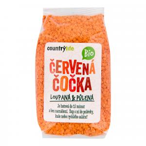 Čočka červená půlená loupaná 500 g BIO   COUNTRY LIFE