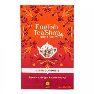 Čaj Červená řepa se zázvorem a kari 20 sáčků BIO   ENGLISH TEA SHOP