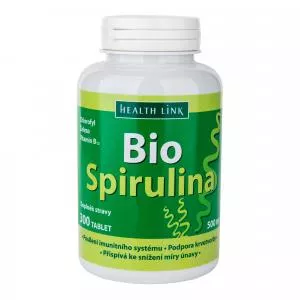 Health Link Spirulina s vitaminem B12  300 tablet × 500 mg BIO   HEALTH LINK