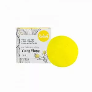 Kvitok Tuhý šampon s kondicionérem pro světlé vlasy Ylang Ylang XXL (50 g) - krásně pění