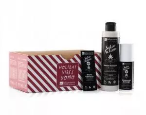 laSaponaria Dárkový kosmetický balíček Holiday Vibes - pro muže - pleťové sérum a sprchový 2v1
