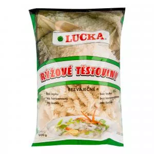 Lucka Těstoviny vřetena rýžové bezlepkové 300 g   LUCKA