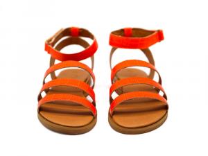 Perky Orange Croco Desert Sandal