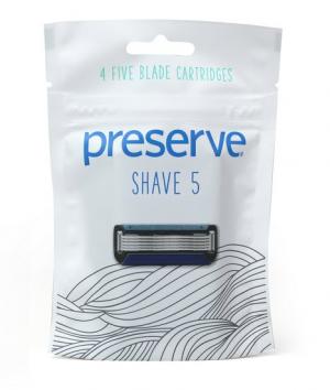 Preserve Náhradní břity Shave 5 (4 ks) - s garancí netestování na zvířatech
