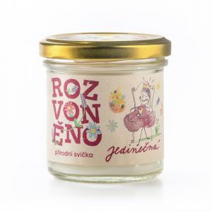 Vonná svíčka - Jedinečná (130 ml) - s geránií a palmovou růží