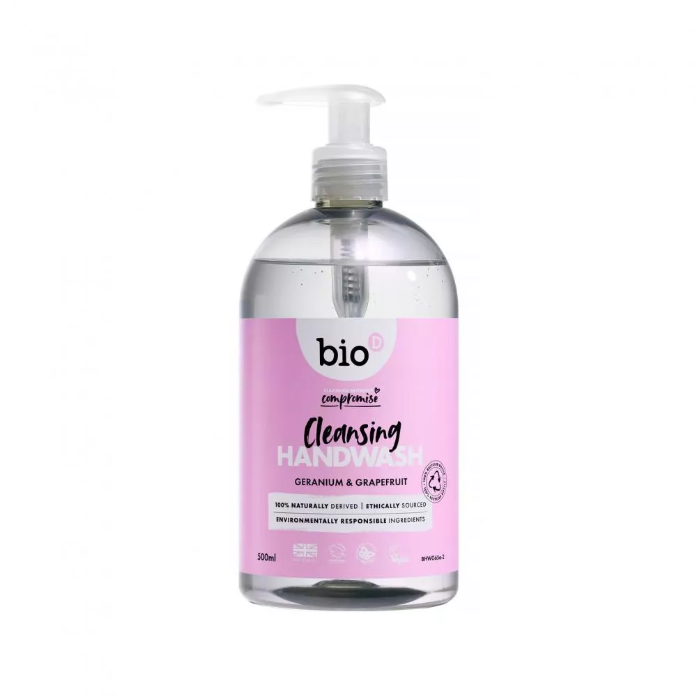 Bio-D Tekuté mýdlo na ruce s vůní pelargónie a grepu (500 ml)