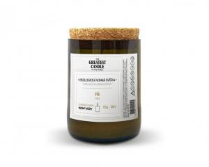 The Greatest Candle Svíčka v lahvi od vína (170 g) - fík - vydrží hořet cca 50 hodin