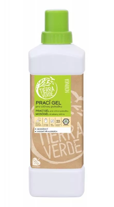 Tierra Verde Prací gel pro citlivou pokožku (1 l) - ideální pro ekzematiky, alergiky a děti