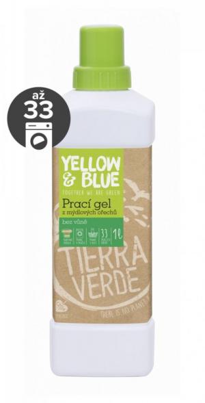 Yellow&Blue (Tierra Verde) Prací gel bez vůně (1 l) - z bio mýdlových ořechů