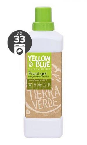 Yellow&Blue (Tierra Verde) Prací gel s vavřínem (1 l) - z bio mýdlových ořechů