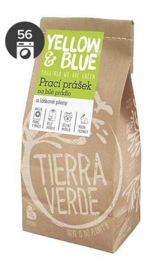 Yellow&Blue (Tierra Verde) Prací prášek na bílé prádlo a látkové pleny - INOVACE (pap. sáček 850 g)