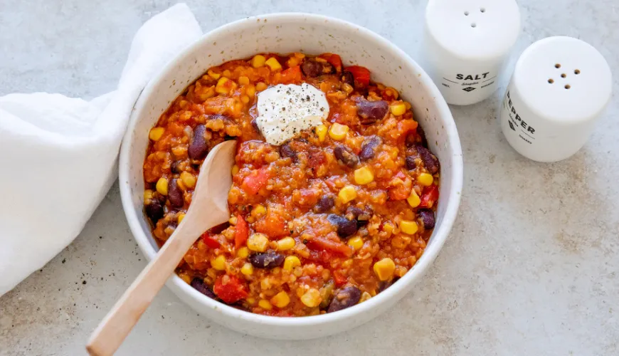 Lahodné a rychlé chilli sin carne plné zdraví