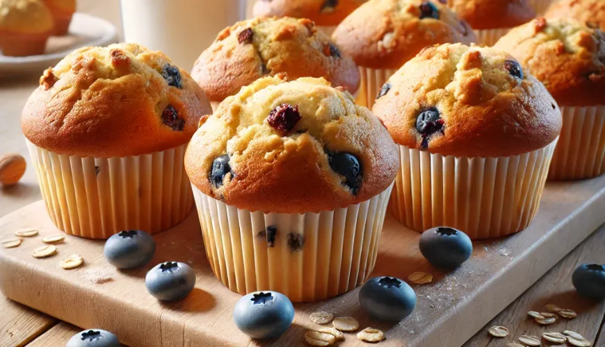 Nejlepší muffiny pro děti do školky s ovocem a tvarohem